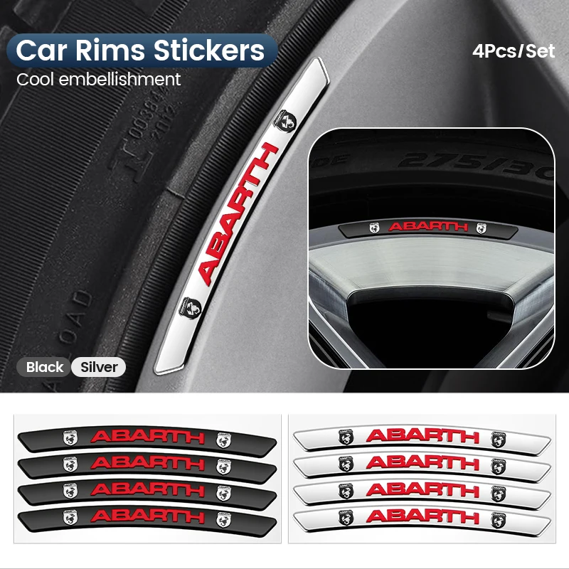 Car Styling Hub Tire Rim Sticker Wheel Decals Decoration Accessories