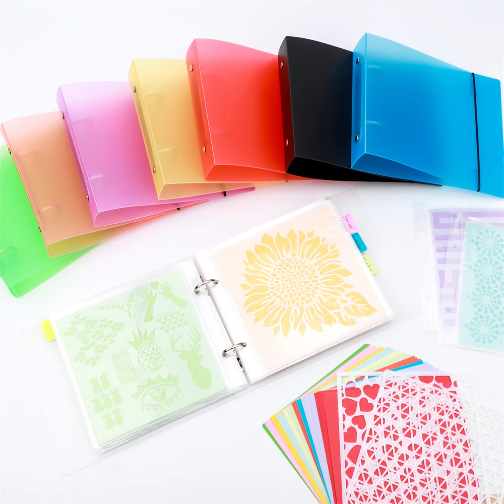6x6 Schablonen Lagerung Ordner Organizer Lagerung Binder Gestanzte Und Stempel Lagerung Halter Backen Schablone Organizer Scrapbooking – Detail 5