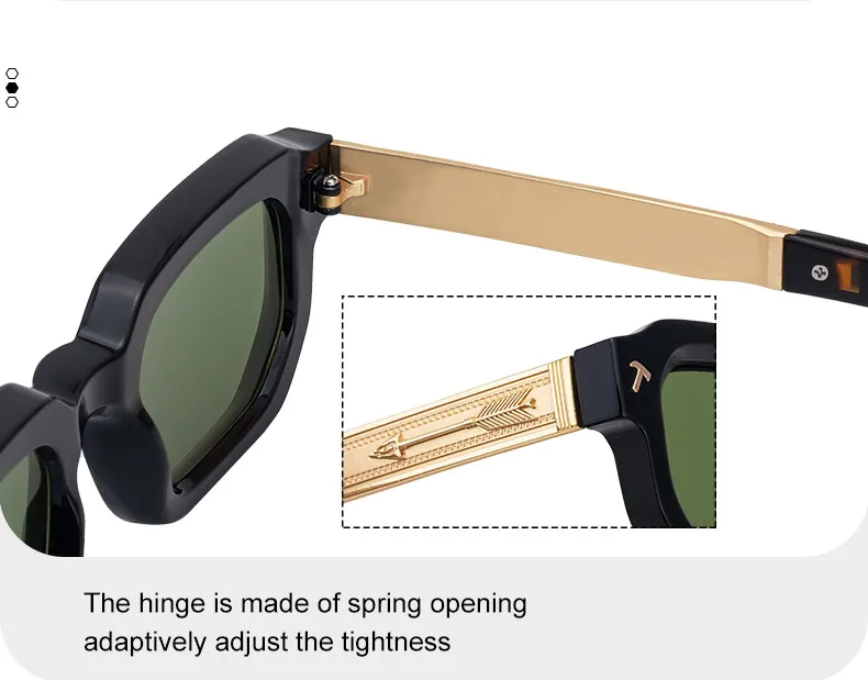 Vintage Steampunk Polarized Sunglasses Side Profile Angle