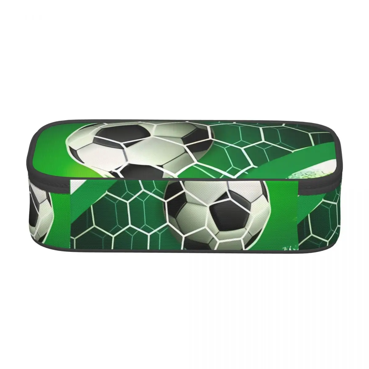 Cool Soccerly Footbally Print Pencil Case for Boy Girl Large Capacity Pen Box Bag School Supplies