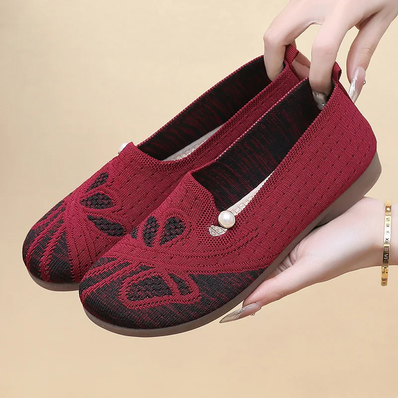 Women's2026 New Breathable Comfortable Casual Shoes Soft Soled One Step Women Loafers Lightweight Fashion Able Flat Shoes