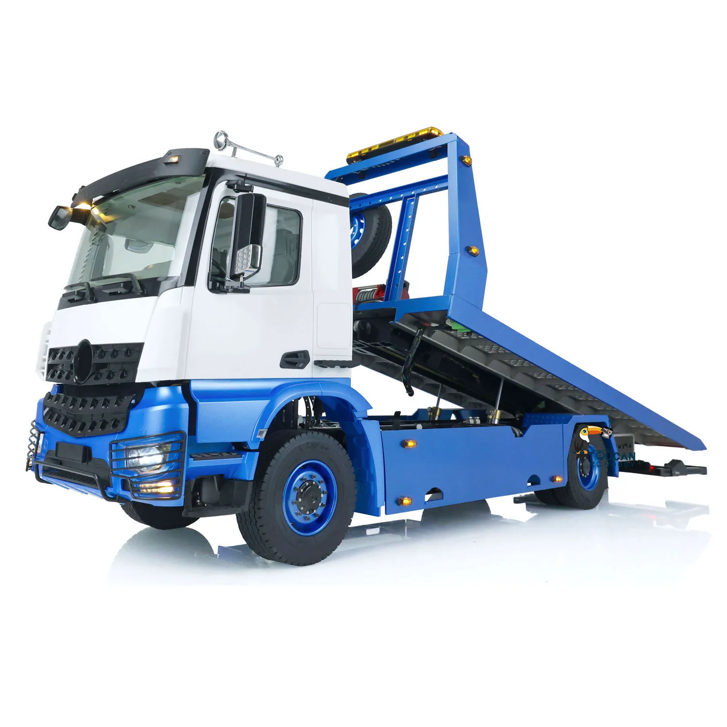 In Stock JDMODEL 1/14 RC Flatbed Wrecker Tow Trucks 4x4 Recovery Vehicle 196 Model Toys Assembled Painted Servo Model for Adult 2