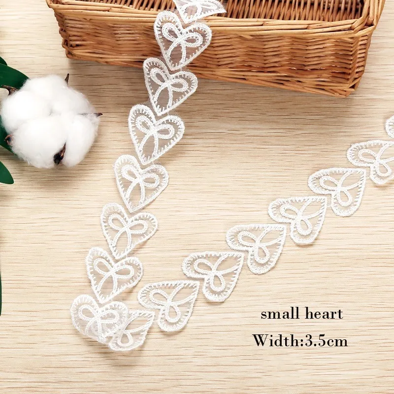Lace Accessories Clothing Accessories Lace Sewing Supplies Lace Trim edge Embroidery heart Butterfly diy for children's wear 1 Yard/lot