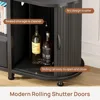 TV Stand for 65 70 Inch Tv, Entertainment Center with Power Outlets and Led, 2 Fabric Drawers Tv Stand with 2 Cabinets 6