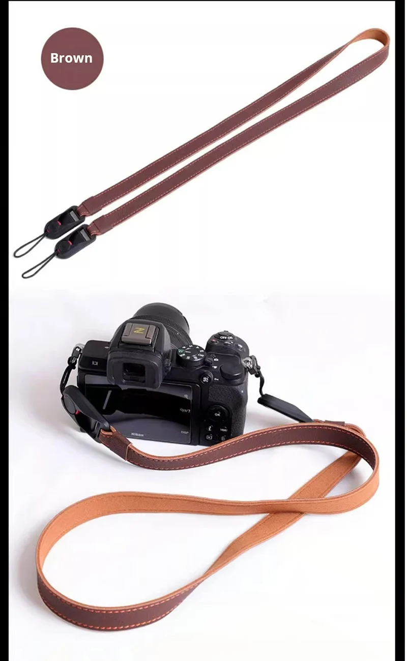 Leder Quick Release Kamera Neck Strap Gürtel Für Canon 5D MARK Nikon Sony Fujifilm Lumix Panasonic Olympus Leica SLR Zubehör – Detail 19