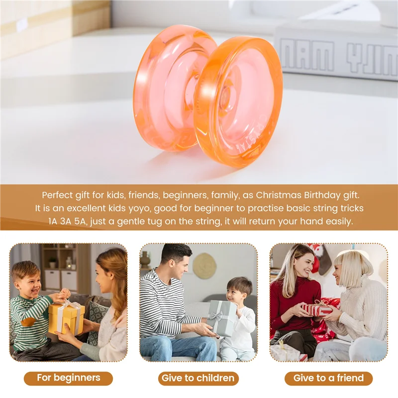 AEE2-MAGICYOYO K2 פלוס יויו תגובה קריסטלית, יויו דו-תכליתי עם מחליף נושא לא תגובה עבור בינוני