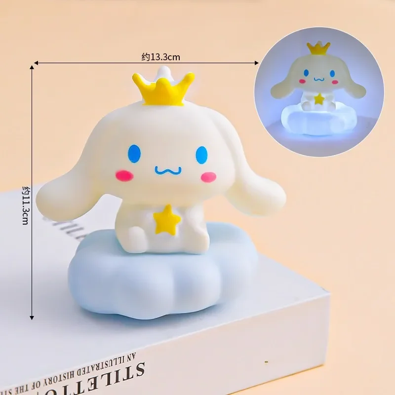 

Sanrio Hello Kitty Kuromi Cinnamoroll Night Light Glowing Toy Children Bedside Lamp Anime Kawaii Gift Decorative Ambiance Light