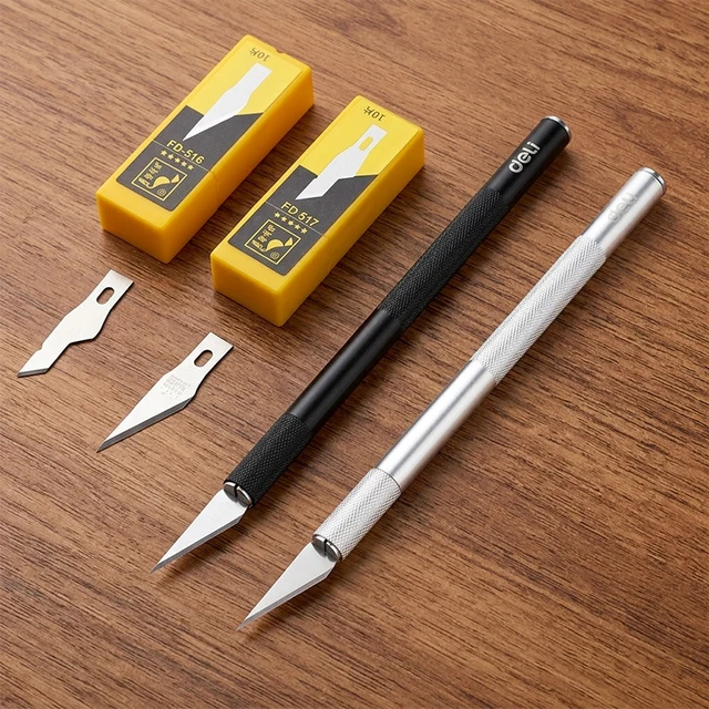 Aluminum Alloy Handle Carving Knife SK5 25° Blade with SK2 25° & 45° 0.5mm Blades for DIY Craft Art Cutting Engraving 1