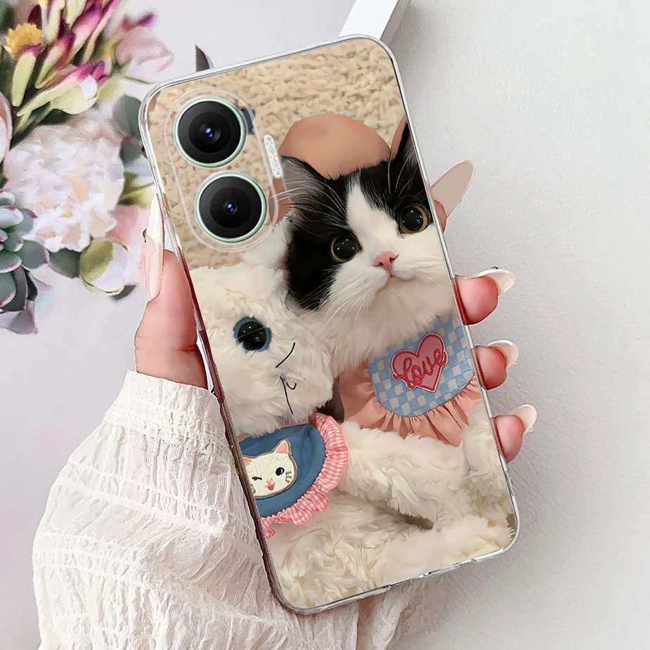 Cute Cat Butterfly Soft Silicone Phone Case - Embossed Design, Durable Protection, Lightweight