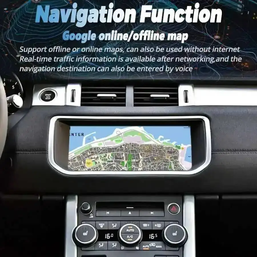 Radio Android 15 con Pantalla de 10.25 Pulgadas para Land Rover Range Rover Evoque L538 2012-2019, Estéreo, GPS, Auto CarPlay, Reproductor Multimedia de Video 4