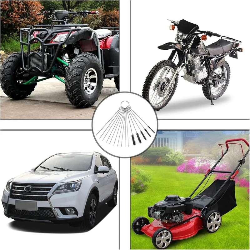 Carburetor Cleaning Tool Carbon Dirt Jet Remove Brushes Needles Car Motorcycle Moped Scooter ATV Carb Jets Wire Cleaner Kits