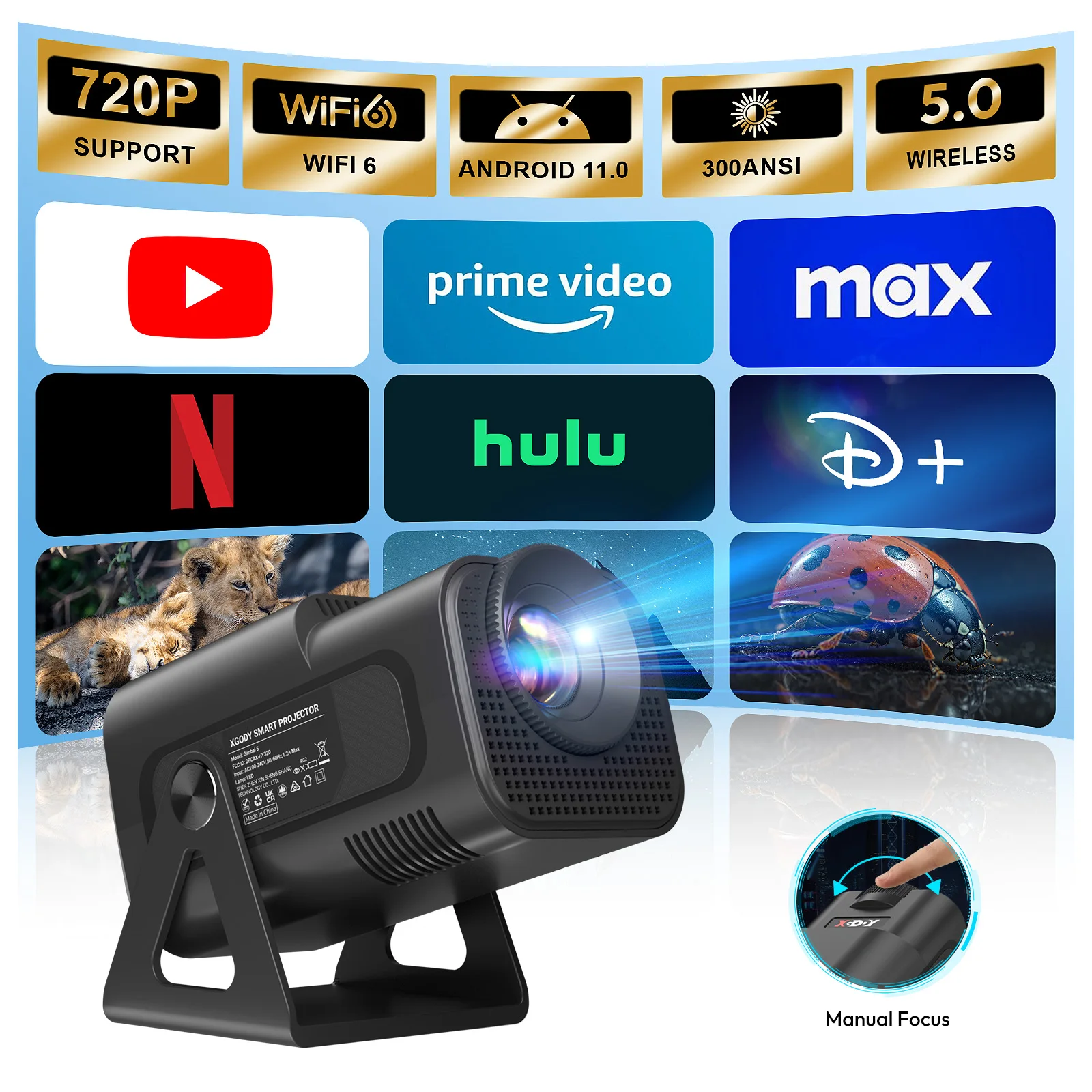 XGODY 4K UHD Mini Smart Beamer 1