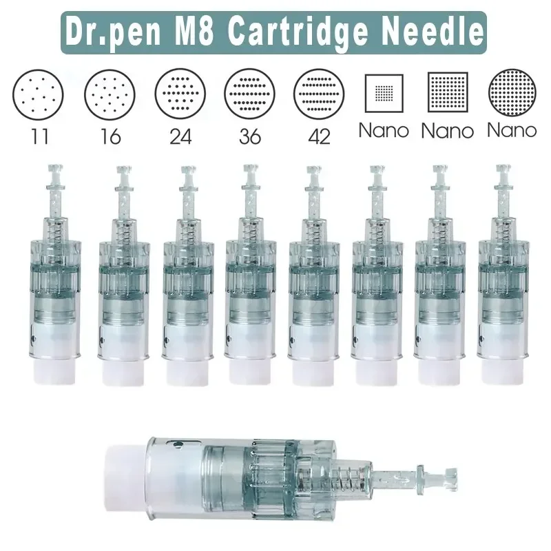 M8 Needle Cartridges for M8 Dr Pen Derma Micronneedle Pen Mesotherapy Microneedling 11pin 16pin 24pin 36pin 42pin 5D needle