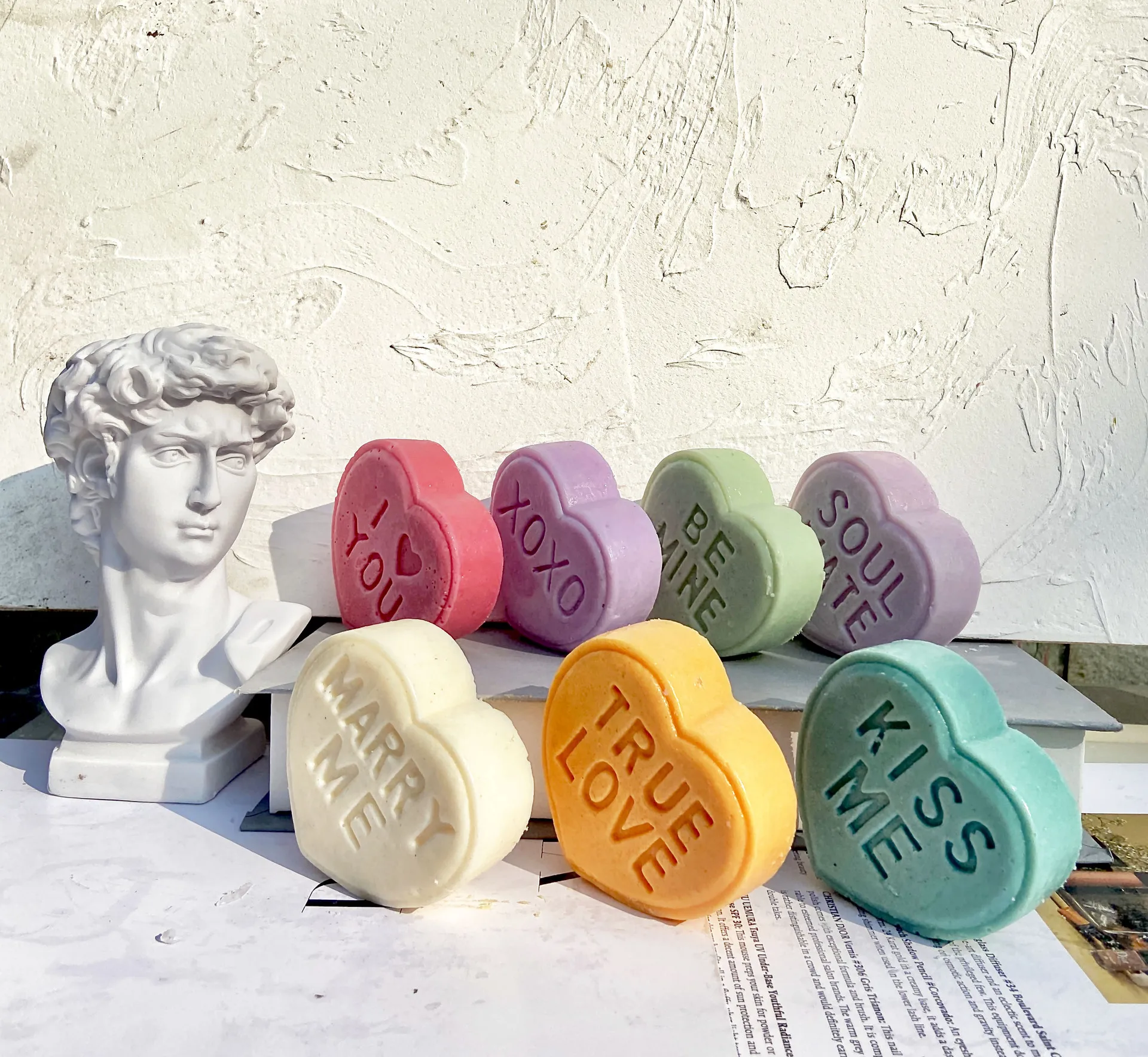 2 Stück Silikonformen Herz - Für Kerzen, Seife & Gips Bastelarbeiten