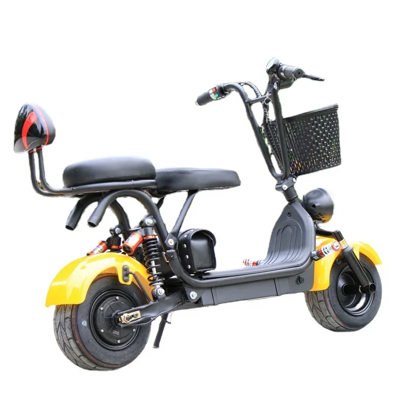 Електрически Скутер 48V Mini Harley Scooter 1000W Motor Lithium Battery Pedal Motorcycle Wide Tire Skateboard Electric Scooter