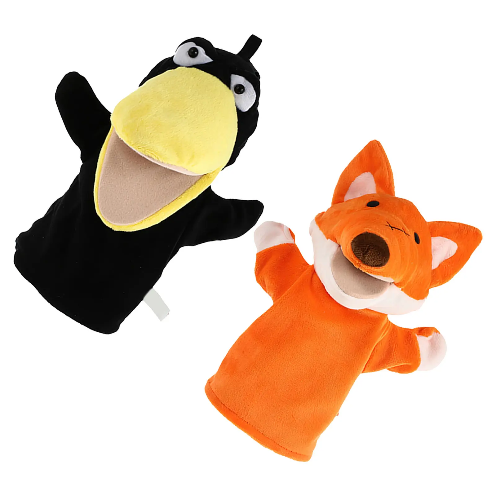 2Pcs 동물 손 인형 어린이 스토리텔링 역할 놀이 교육 를위한 대화 형 놀이 어린이 운동 능력