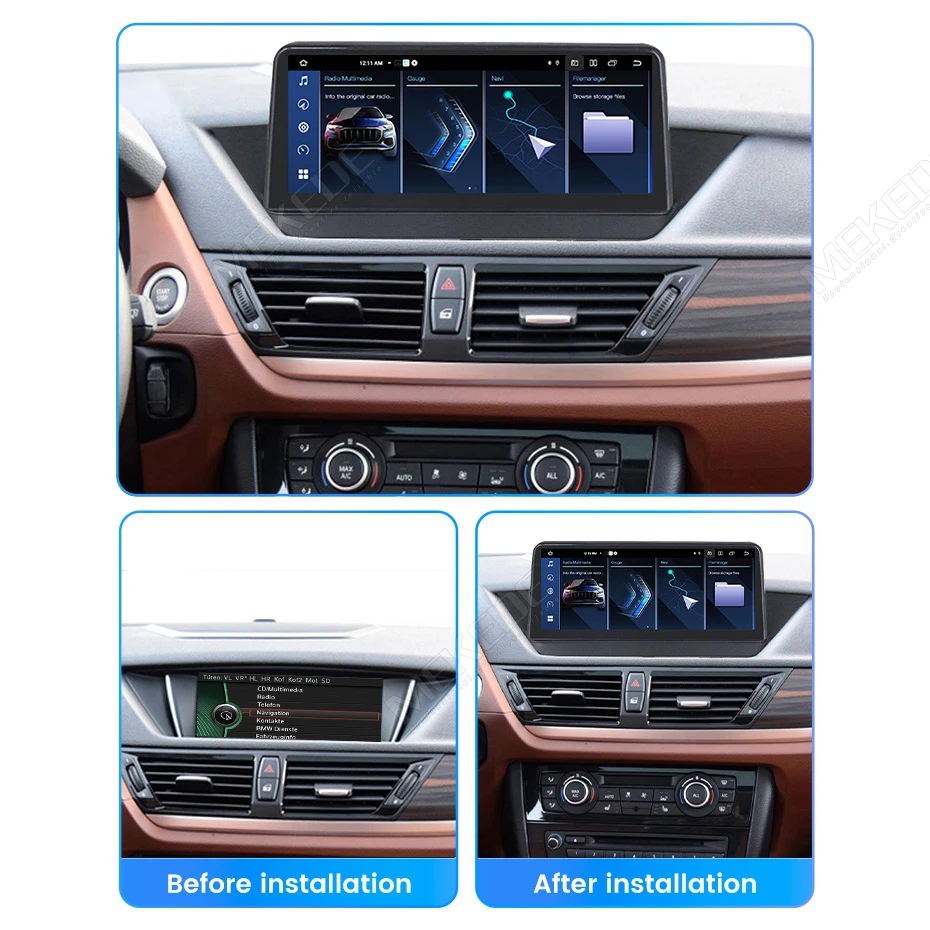 MEKEDE 128GB Android 14 CarPlay inalámbrico para BMW X1 E84 2009 - 2015 Reproductor multimedia para coche DSP Android Auto GPS 8 núcleos Autoradio 2