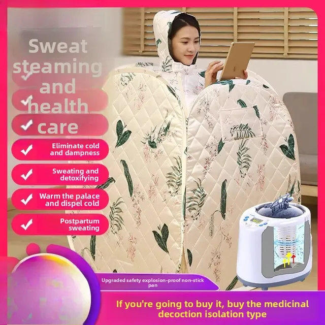 กล่องอบไอน้ำ ซาวน่าในบ้าน ไม่ต้องดีท็อกซ์ ถังมาส์กคลุมทั้งตัว ห้องอบไอน้ำแบบพกพา ถุงซาวน่า ห้องอบไอน้ำสำหรับครอบครัว 1