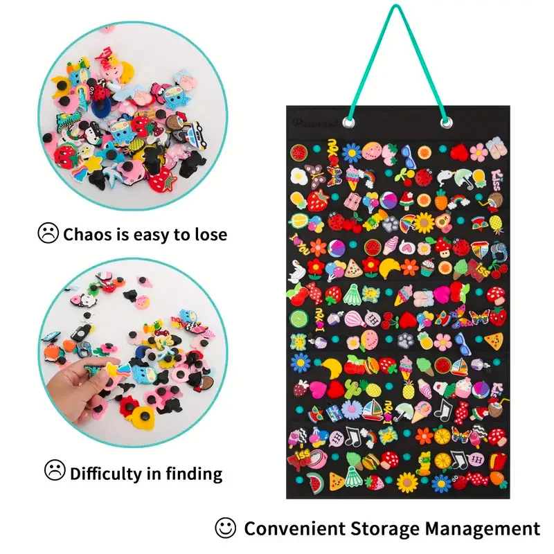 1/3PCS Shoe Charms Organizer With 100/180 Holes Hanging Shoe Charm Holder Decoration Clog Charms Display shoe charms