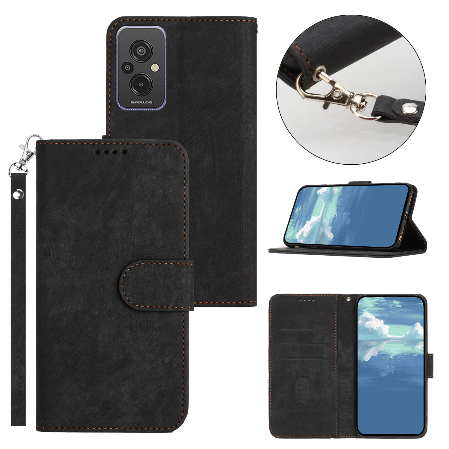 

Wallet PU Leather TPU Phone Cases For Samsung A34 A54 A24 A14 A13 A23 A33 A53 A73 A32 A22 A12 A21 A03s Case Photos Frame 10pcs