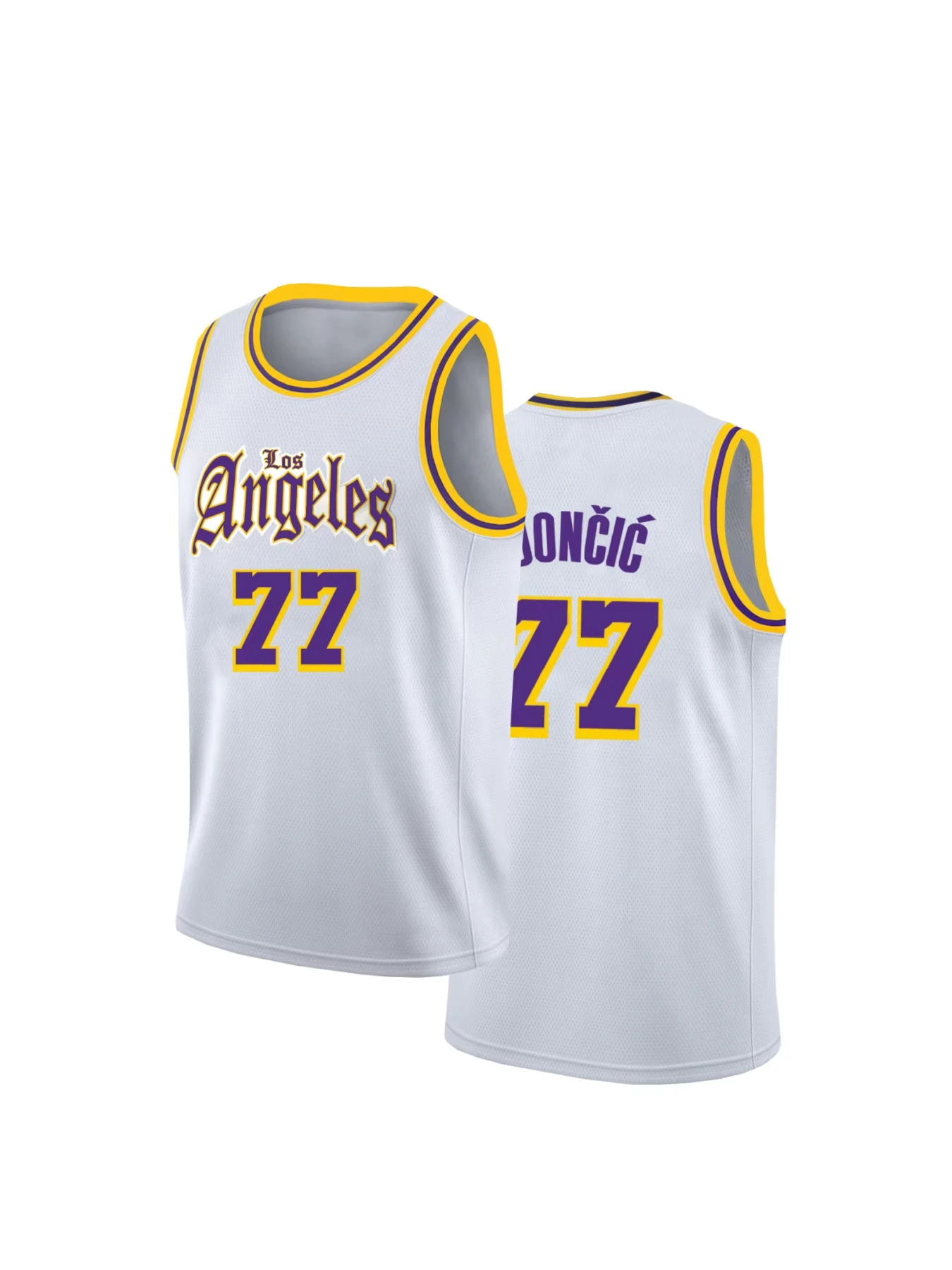 Men's Basketball Jersey Dončić Los Angeles No.77 Sleeveless Breathable Vest Suitable For Basketball Sports
