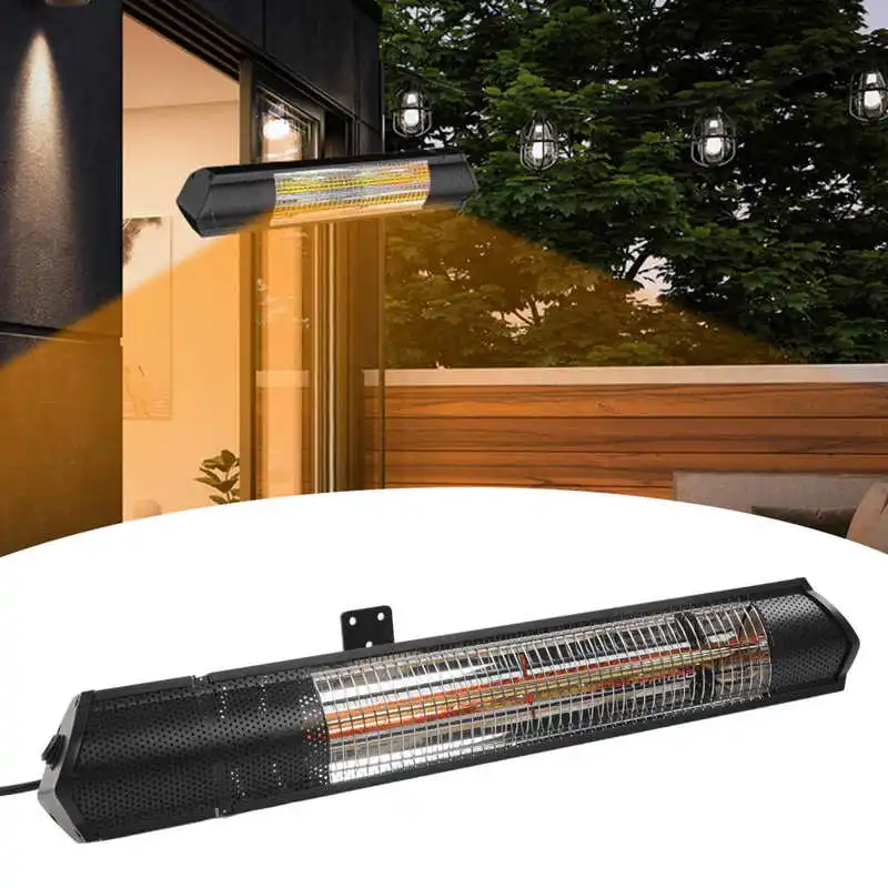 Patio Heater Electric Infrared Heating Home Garden Indoor Outdoor Waterproof Electric Heater Wall Mounted Remote Control Heater