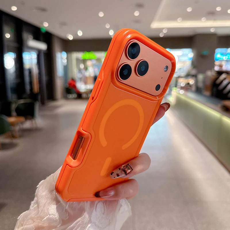 Armor Shockproof Magnetic Phone Case For iPhone 17 Pro Max Air 16 15 14 Plus 13 For Magsafe Hybrid Rugged Protectice Cover