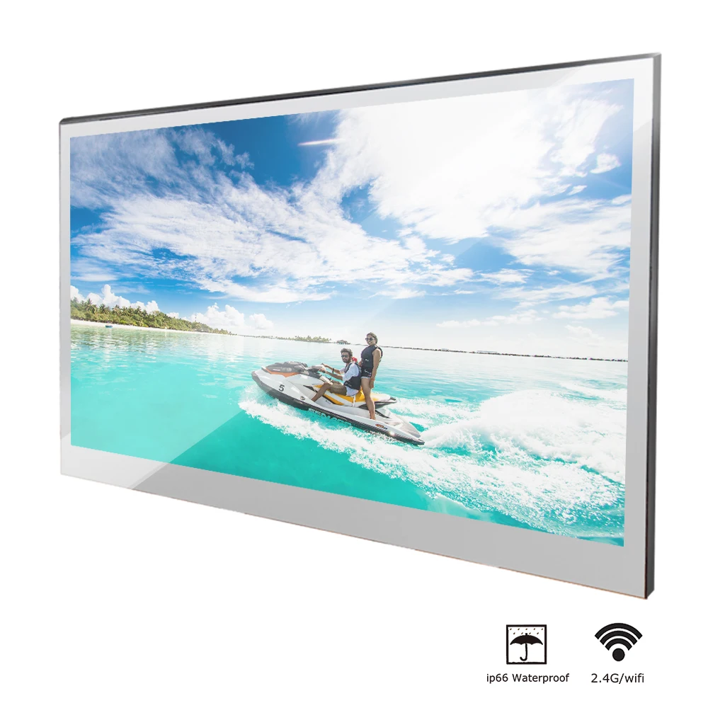 Souria 22 pouces miroir magique intelligent TV étanche pour salle de bain hôtel DTV Tuner WiFi Bluetooth applications intégrées magasin ATSC DVB-T T2