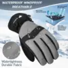 WOLFILIST Ski Gloves Waterproof Windproof - 3M Thinsulate Insulated Warm Snow Gloves with Zipper Pocket 3