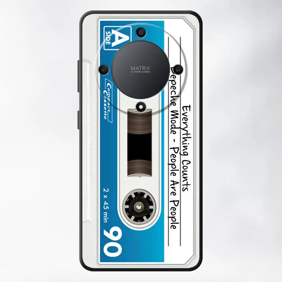 Vintage Cassette Music Black Soft Phone Case Cover