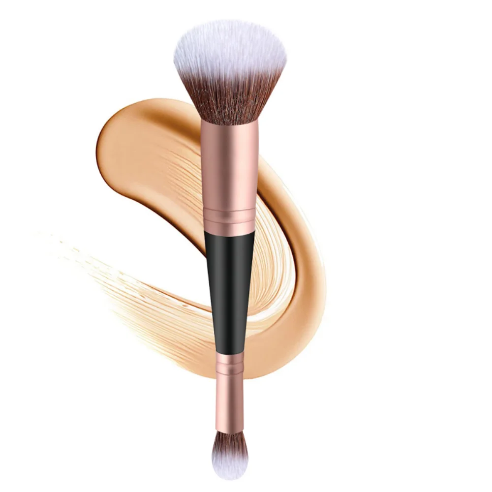 Doppelkopf-Profi-Make-up-Pinsel 2-in-1-Grundlagenpinsel Concealer Highlighter Puder Rougepinsel Beauty-Make-up-Tools_voghion.com