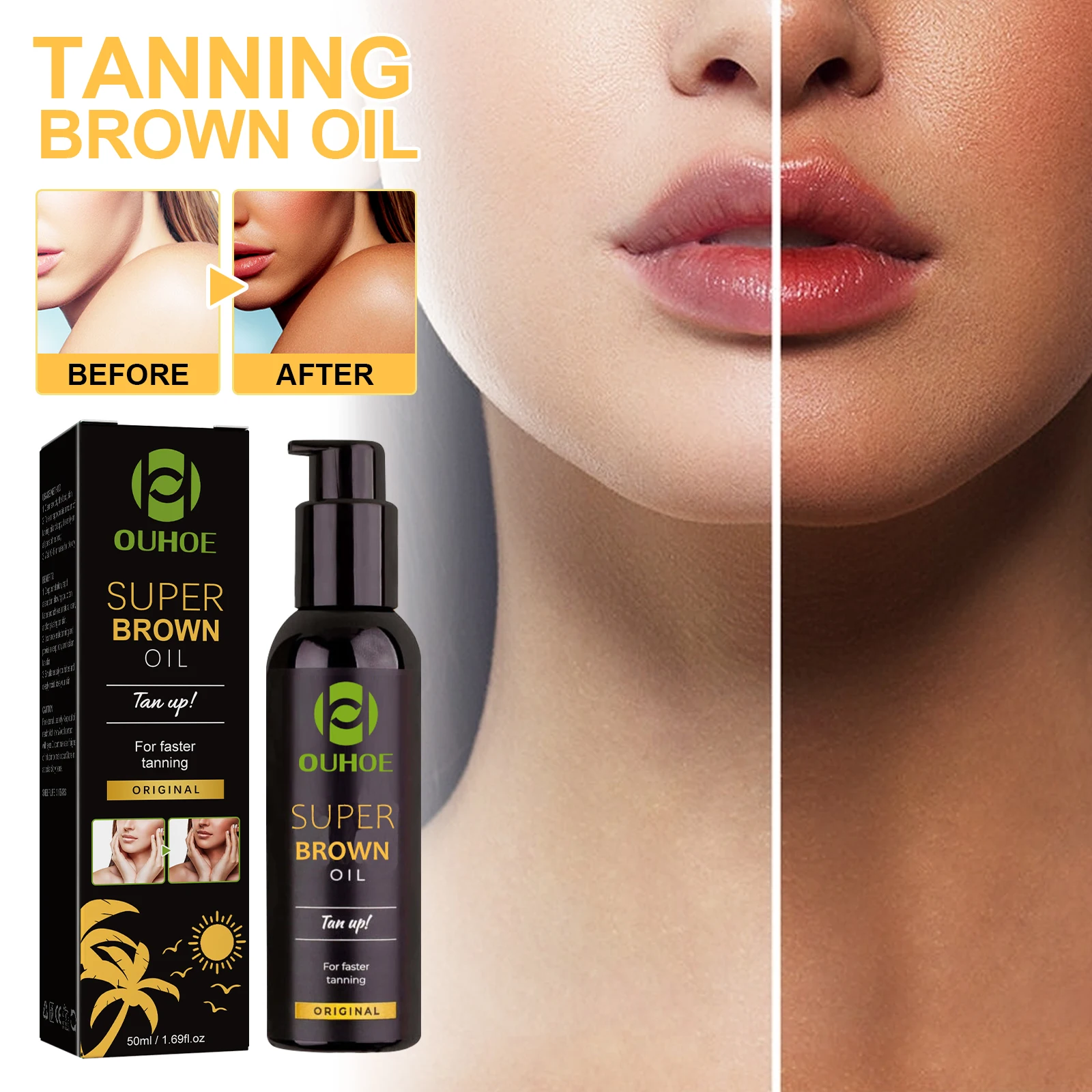 Shine Brown Premium Tanning Oil for Fast Tan