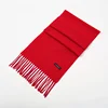 Trendy Red Cashmere Scarf Shawls Wrap Tassel Pashmina Stoles Jubilant Scarf Woman Winter Scarf Thick Neckscarf Female Echarpe 1