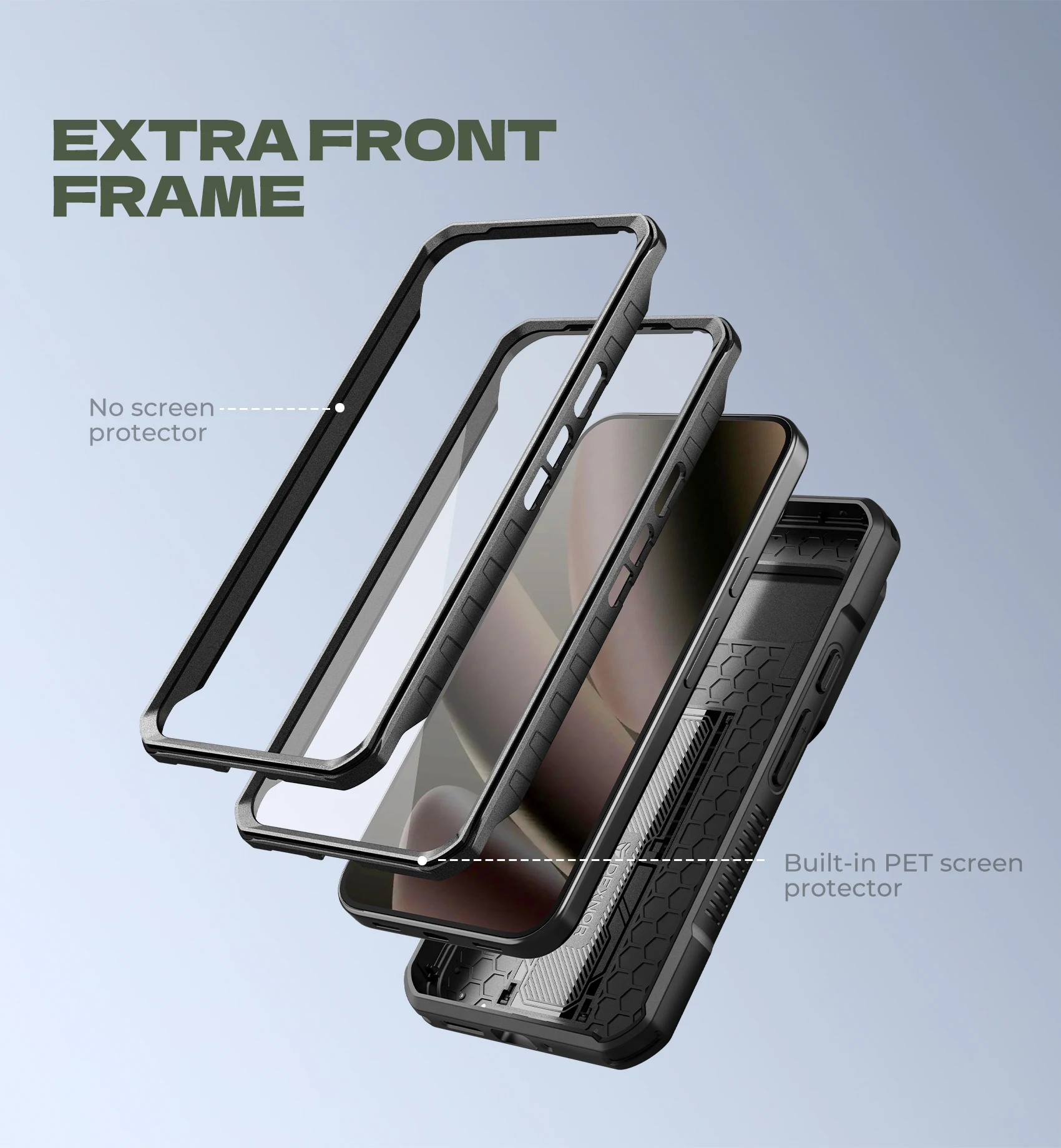 Slide Camera Cover & Screen Protector Kickstand Rugged Shockproof Case