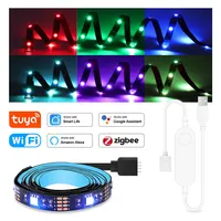 Tuya Wifi USB Led Strip Light RGB Zigbee Led Strips Tape Smart TV Backlight Works With Alexa Amazon, Google Home, Zigbee Gateway