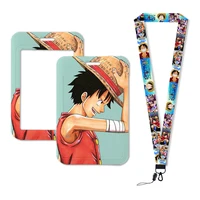 One Piece Lanyards Keychain Animated Cute Badge Holder ID Credit Card Pass Hang Rope Lanyard for Keys Accessories Gifts 1