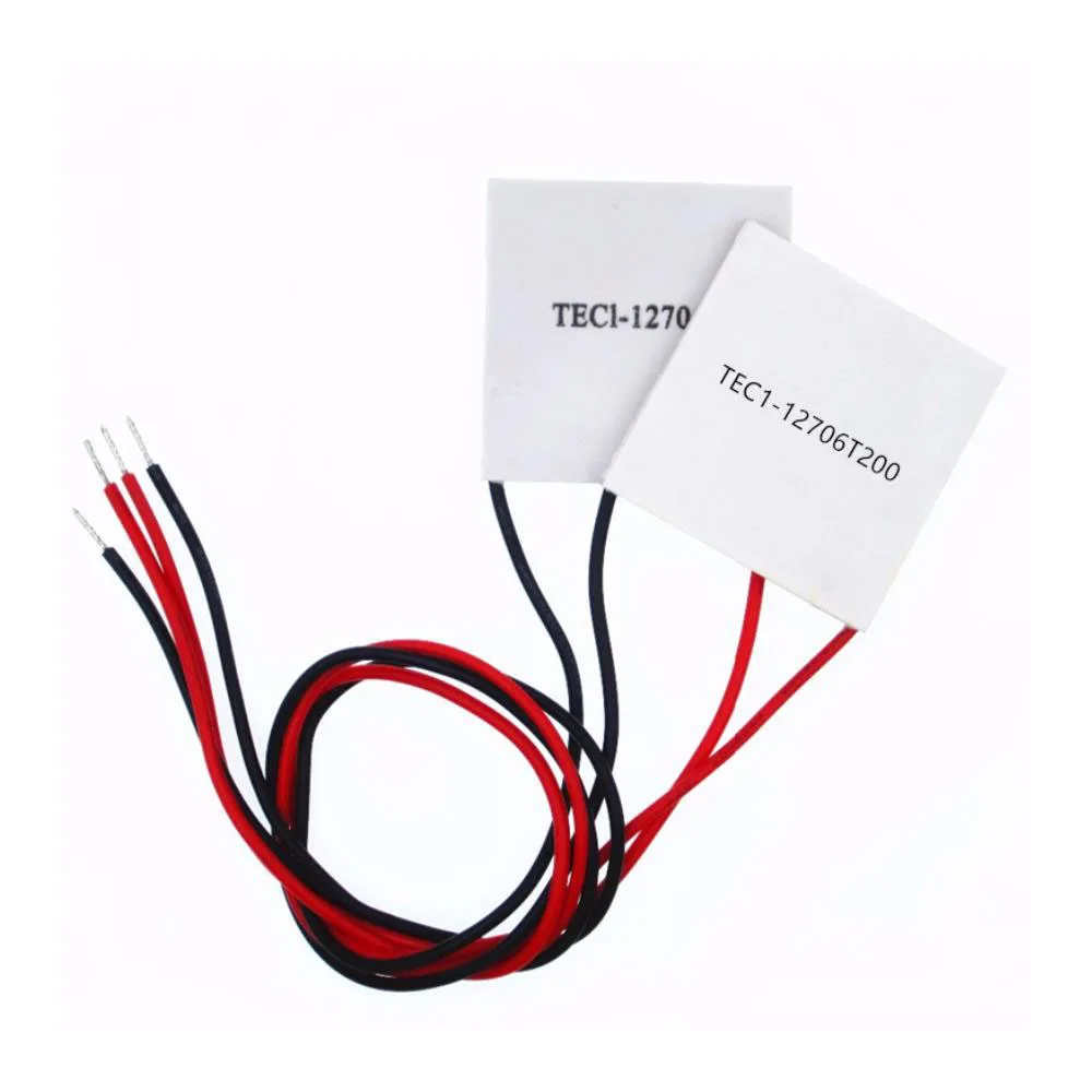 Taidacent TEC1-12706T200 60W 12V Thermoelectric Refrigerator Thermoelectric Cooler Module TEC Cooling Plate 40x40mm Heatsink цена и фото