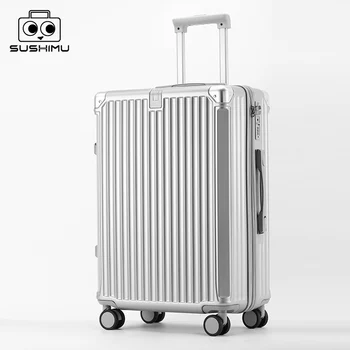 SUSHIMU Valigia da viaggio Valigia da uomo 20 24 26 Bagaglio a mano da donna Trolley con telaio per PC 1