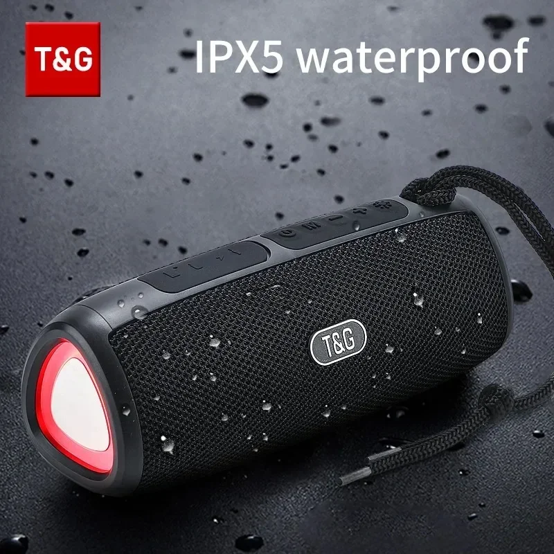 T&G TG344 Wireless Bluetooth Speakers Portable Triangle Adjustable LED Light SoundBox Support TF Card USB Playback IF/Radio