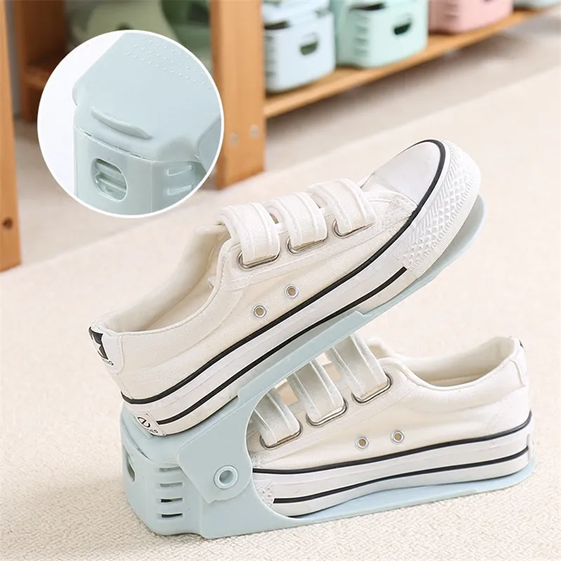 12pcs Durable Adjustable Shoe Organizer Footwear Support Slot Space Saving Cabinet  Closet Stand Shoes Storage Rack Shoebox - AliExpress