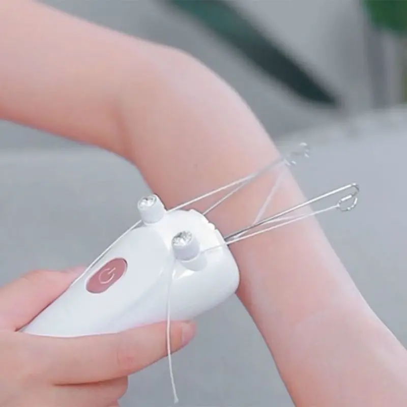 Mini Electric Facial Body Hair Removal USB Cotton Thread Epilator Shaver Trimmer Devices for Women Neck Lip Chin Arm Legs Beauty 3