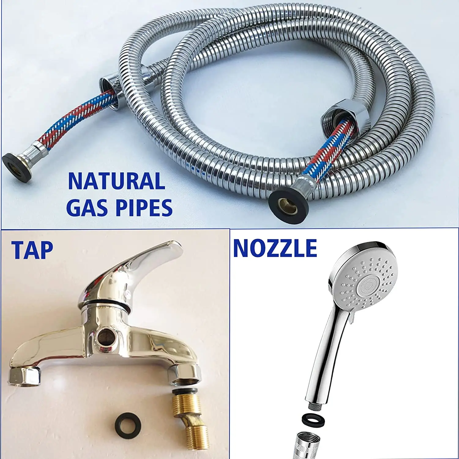 500pcs Nylon Flat Rings Seal Washer Assortment Kit Loosening Prevention Plastic Gaskets Repair Faucet Pipe Water Hose Furniture