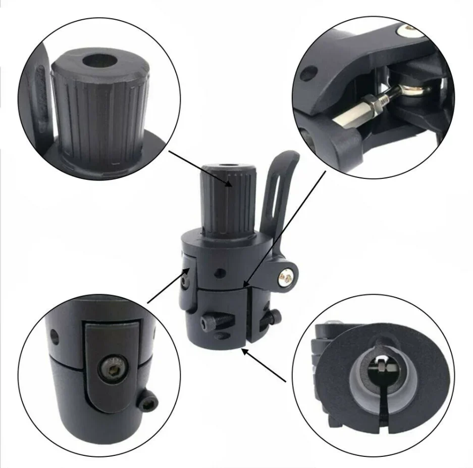 Poteau Pliant Scooter électrique – Alliage Aluminium Réglable, Base Rapide – Compatible M365, Robuste, Anti-rouille