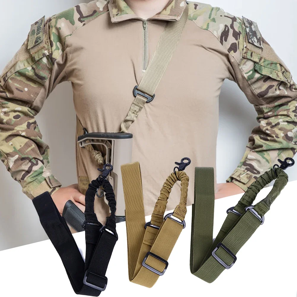 Tactical Gun Sling Shooting Adjustable 1/2/3 Point Bungee Airsoft Rifle Strapping Belt Hunting Hiking Accessories gun sling