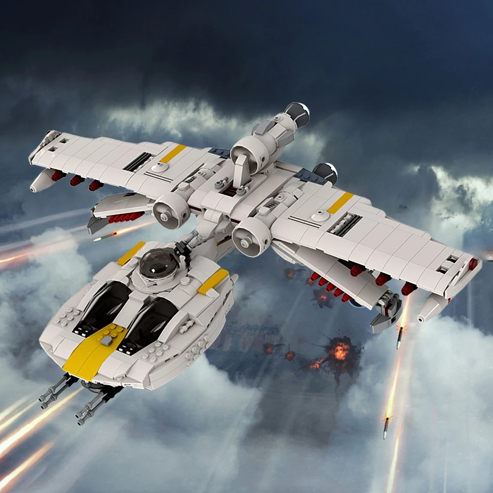Gobricks MOC K-wing Assault Starfighter Bricks Model Space Fighter Movie Building Block Set Educational Toys DIY Assembly