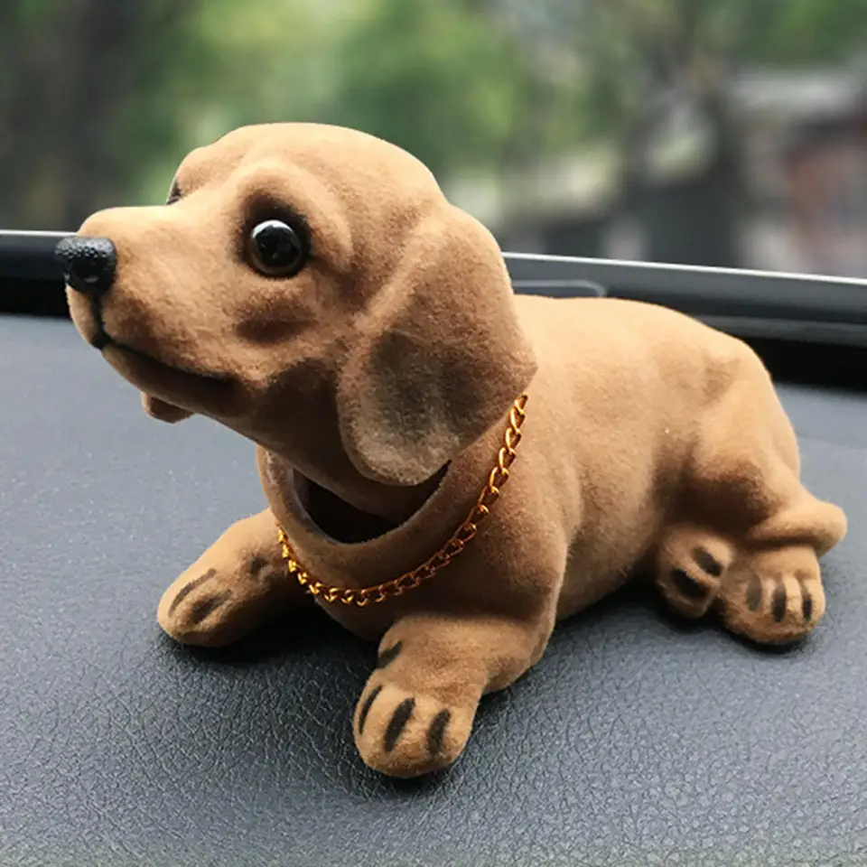 Kreative Bobble Kopf Hund Figur Ornament Statue Nette Schütteln Kopf Hund  Auto Ornament für Auto Dashboard Tabletop Dekoration Hüpfenden