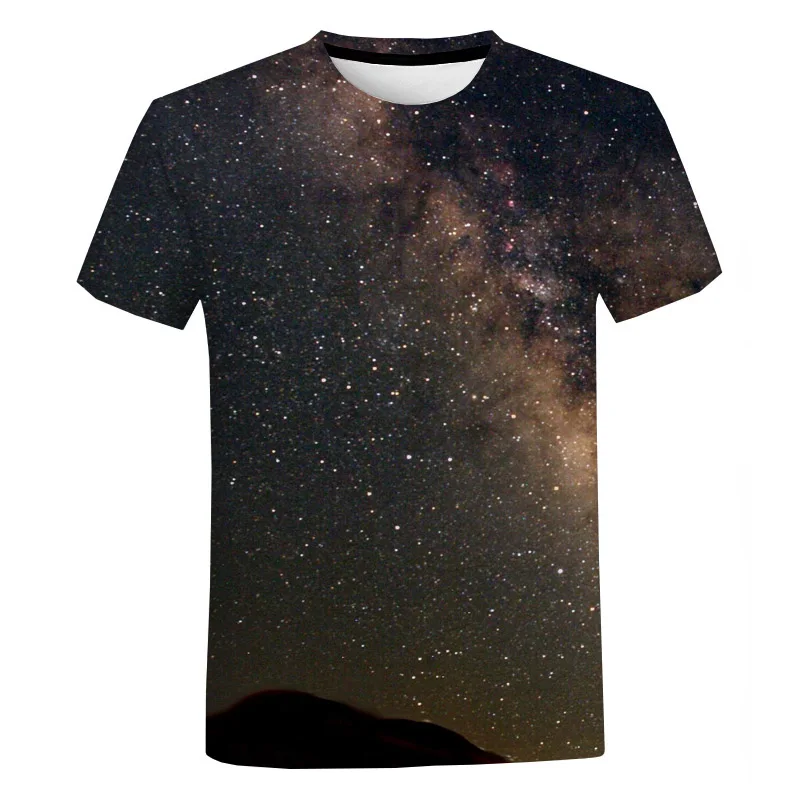 

Milky Way Galaxy Space 3D Print T Shirt Oversized Haikyuu Graphic Summer Kids Fashion Short Sleeved Tops Fashion Streetwear