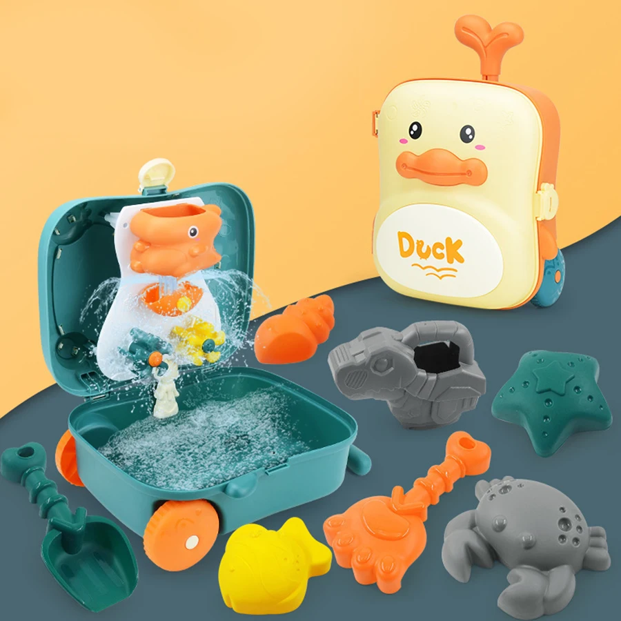 Beach Toys for Toddlers - Sand Toys Set with Water Wheel, Watering Can, Sand Scoop in  Dinosaur Case | Essential Summer Travel 5