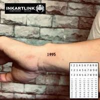 Number Temporary Tattoo,Lasts To 15 Days New Technology Magic Waterproof Semi Permanent Sticker. 2