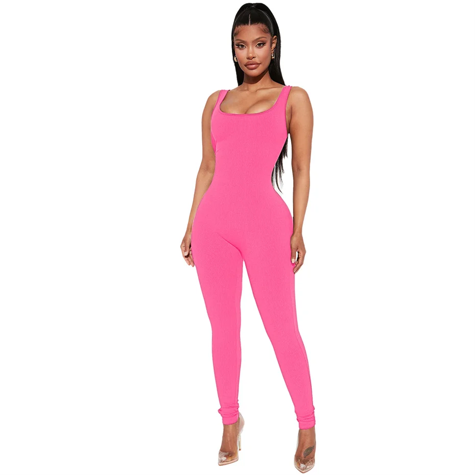 Towel Club Fitted Short Jumpsuit Pink - Onepiece